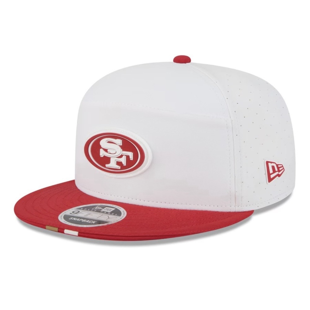 San Franciso 49ers NFL New Era 2025 Sideline Split Panel 9FIFTY Snapback Hat Cap